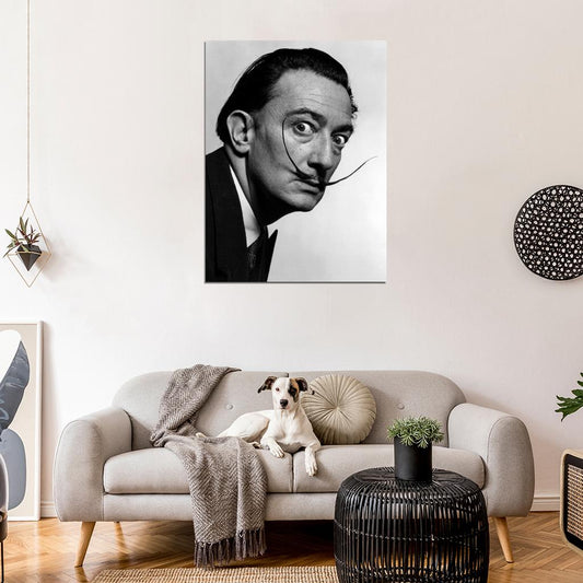 Salvador Dali Portrait Moustache Surrealism Old Wall Decor Room Print Retro Vintage Poster