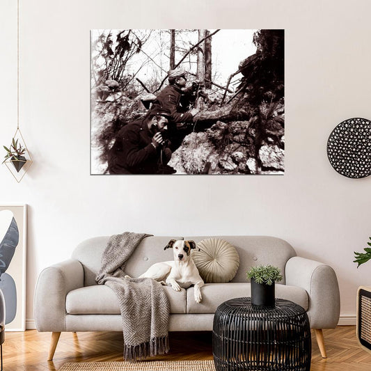 Soldiers Trench Rare WWI World War One WW1 Old Wall Decor Room Print Retro Vintage Poster