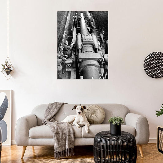 Bruno Cannon Railway German Troops 1939 WWII War WW2 Wall Decor Room Print Retro Vintage Poster