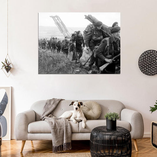 Royal Marine Commandos Normandy Rare War WW2 Wall Decor Room Print Retro Vintage Poster