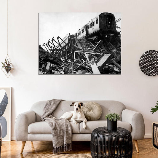 The London Bombing Air Raid WWII War WW2 Old Wall Decor Room Print Retro Vintage Poster