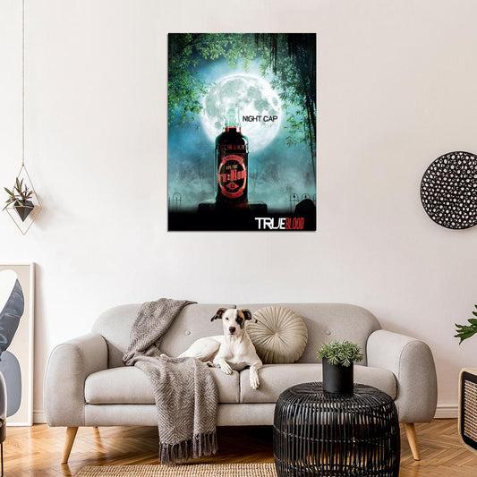 Bottle Moon Graveyard Awesome True Blood TV Series Wall Art Print Poster