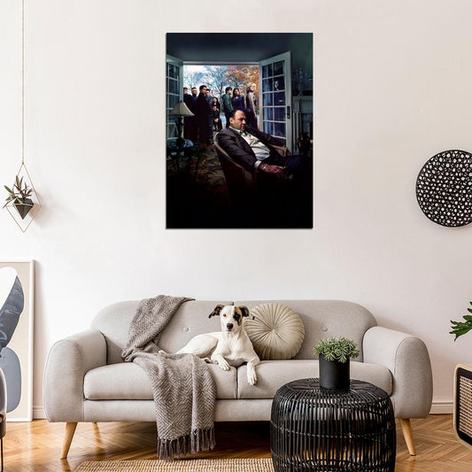 The Sopranos Characters Tony James Gandolfini TV Wall Art Print Poster