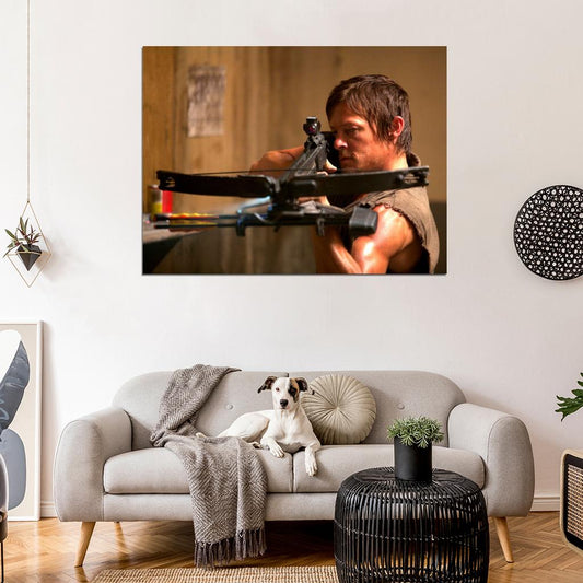 Daryl Dixon Norman Reedus Crossbow The Walking Dead TV Wall Art Print Poster