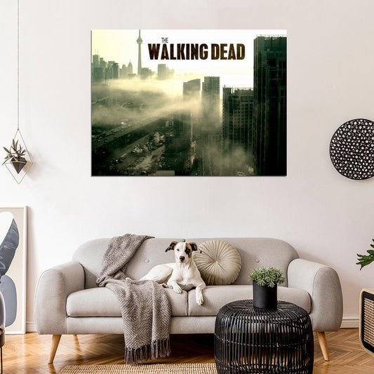 Abandoned City Highway Cars The Walking Dead TV Series Wall Art Print Poster