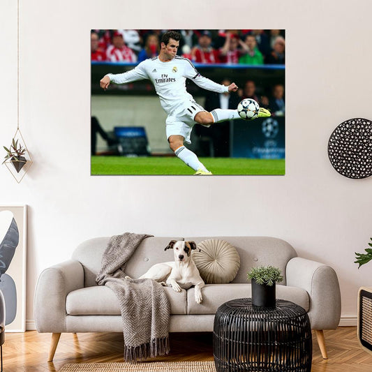 Gareth Bale Volley Awesome Madrid Soccer Football Wall Art Print Poster