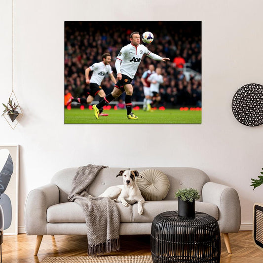 Wayne Rooney FC United Soccer Football Wall Art Print Poster