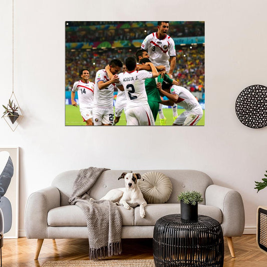 Team Players Costa Rica Greece FIFA World Cup Brazil Wall Art Print Poster