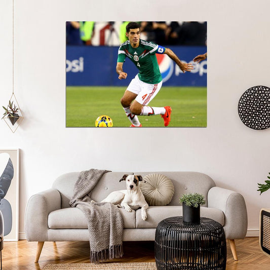 Rafael Marquez Dribbling Mexico World Cup Football Wall Art Print Poster