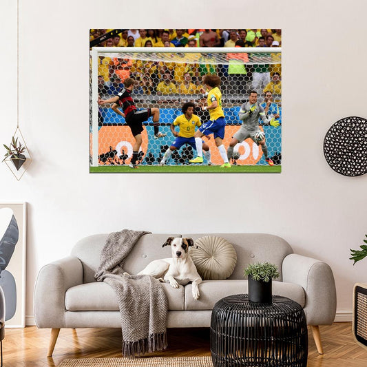 Thomas Muller Shot Volley Goal Germany 2014 World Cup Wall Art Print Poster