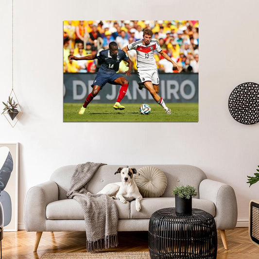 Thomas Muller Dribbling Germany World Cup Brazil Wall Art Print Poster