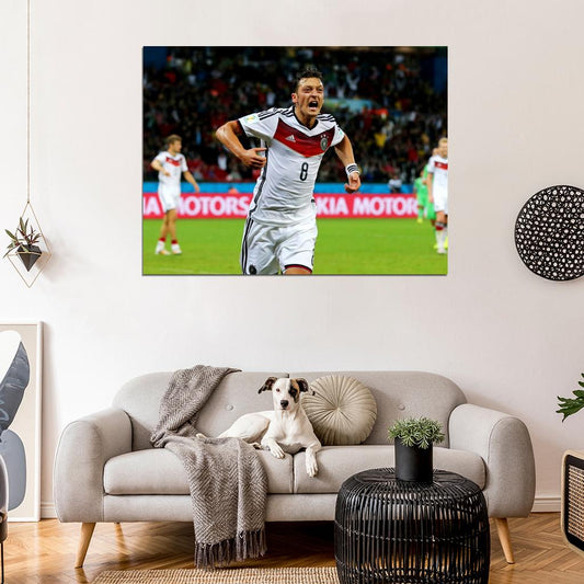 Mesut Ozil Goal Germany World Cup Soccer Football Wall Art Print Poster