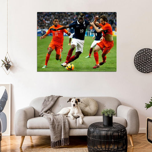 Paul Pogba France The Netherlands Soccer Football Wall Art Print Poster