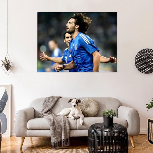 Georgios Samaras Goal Celebration Greece Football Wall Art Print Poster