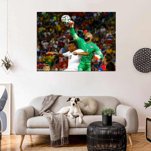 Tim Howard Goalkeeper USA 2014 FIFA World Cup Brazil Wall Art Print Poster