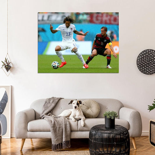 Jermaine Jones USA 2014 FIFA World Cup Brazil Soccer Wall Art Print Poster