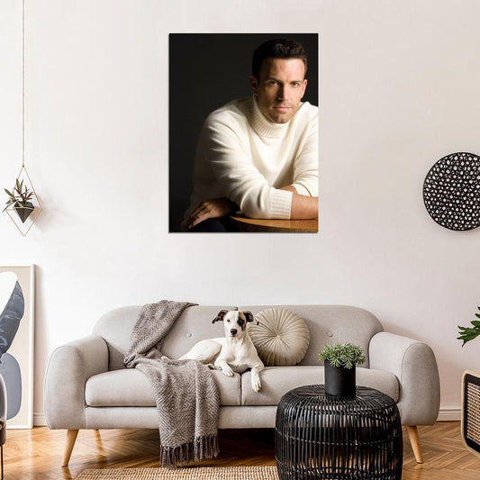 Ben Affleck Actor Portrait Handsome Wall Art Print Poster