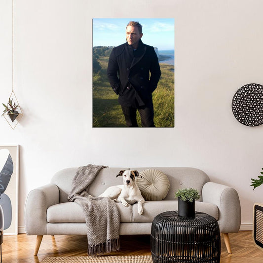 Daniel Craig Overcoat Nature Amazing Actor Rare Wall Art Print Poster