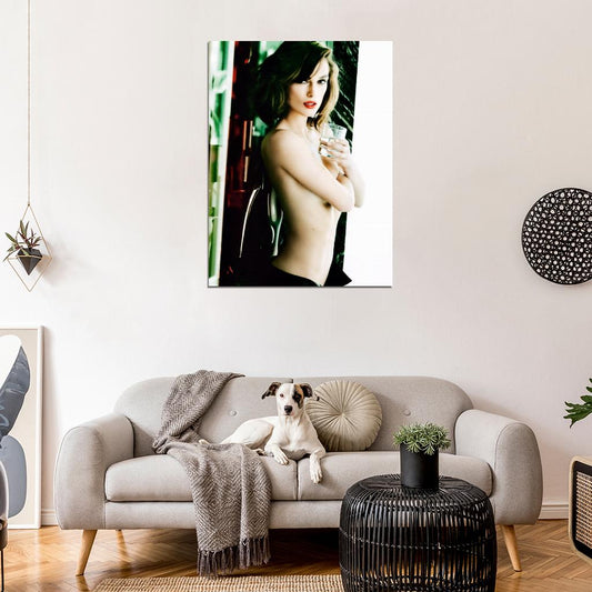 Keira Knightley Glass Hot Sexy Topless Elegant Actress Wall Art Print Poster