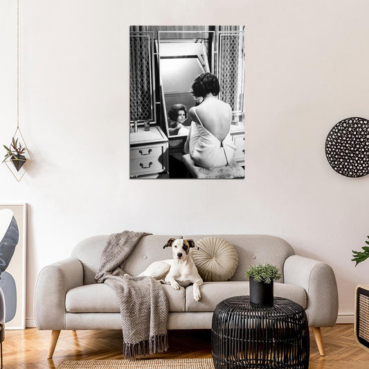 Sophia Loren BW Dress Back Hot Sexy Elegant Retro Rare Wall Art Print Poster