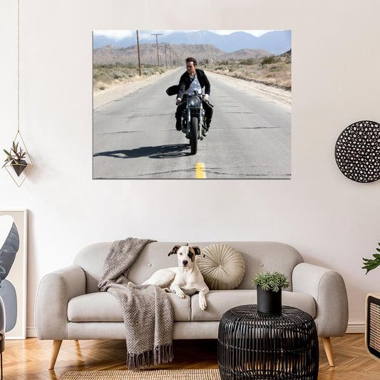 Taylor Kitsch Motorbike Awesome Suit Road Hot Rare Wall Art Print Poster