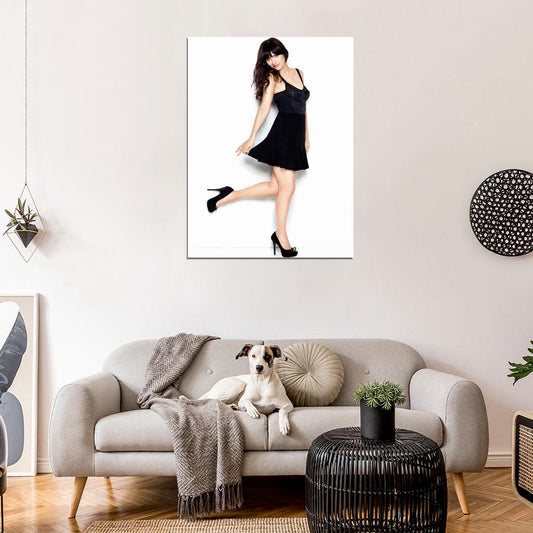 Zooey Deschanel High Heels Legs Hot Sexy Cute Actress Wall Art Print Poster