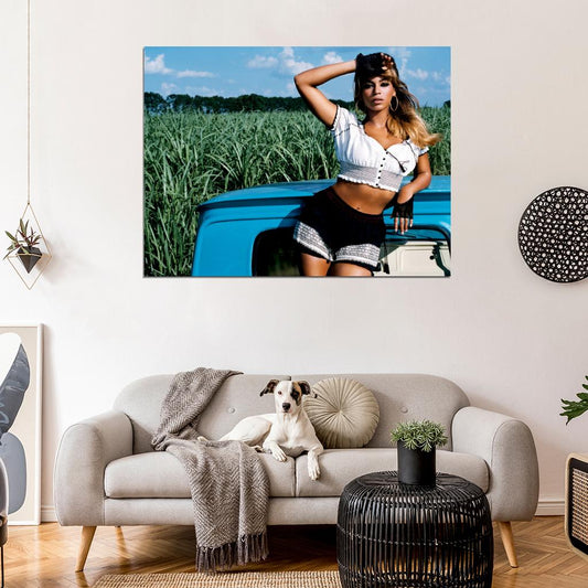 Beyonce Knowles Sexy Outfit Hot Music Artist Singer Wall Art Print Poster