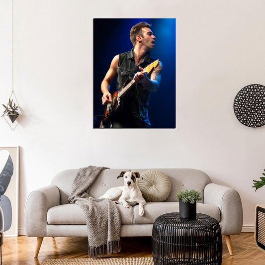 American Authors Zac Barnett Guitar Stage Rock Band Wall Art Print Poster