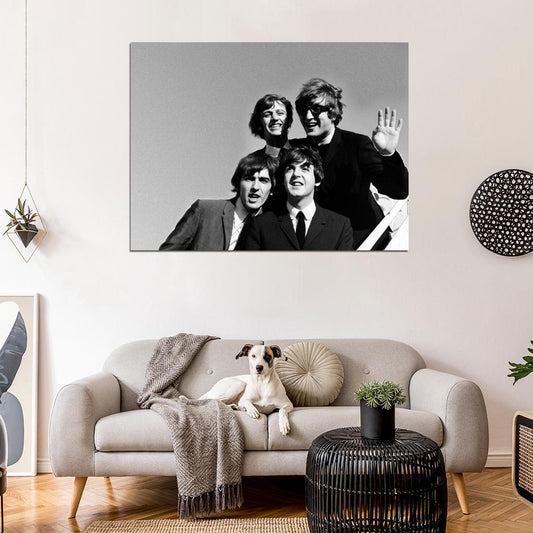 The Beatles BW Amazing Fun USA Retro Rock Band Wall Art Print Poster