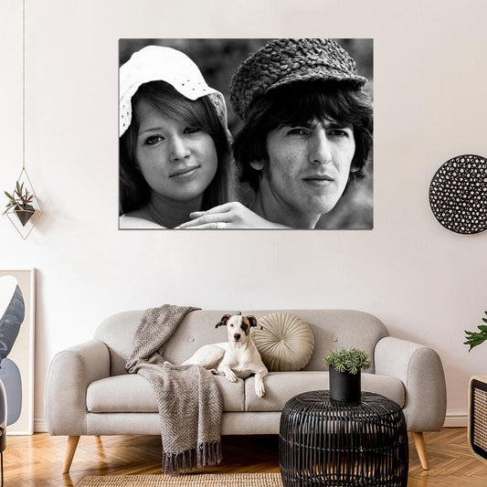 The Beatles Rare Pattie Boyd George Harrison Rock Band Wall Art Print Poster