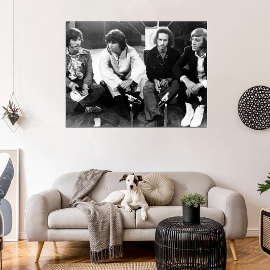 The Doors Great Rare BW John Jim Robby Ray Rock Band Wall Art Print Poster