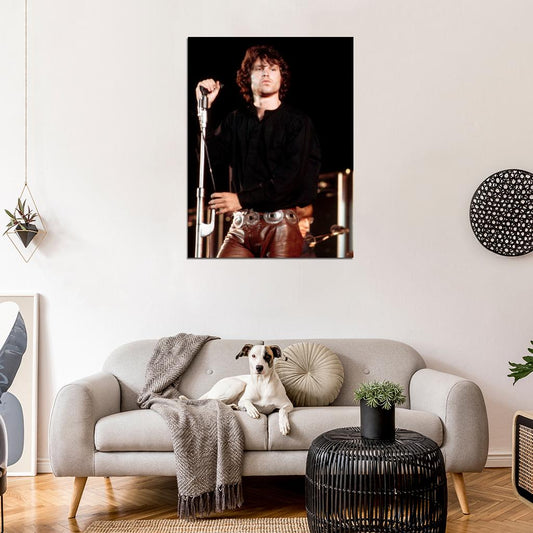 The Doors Great Jim Morrison Rare Microphone Rock Band Wall Art Print Poster