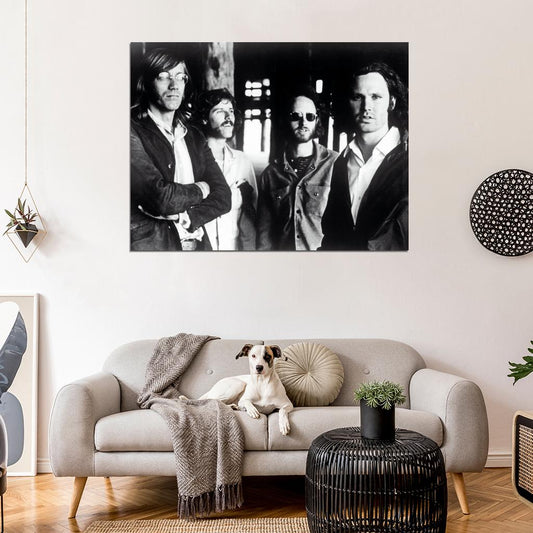 The Doors Great BW Retro Jim Morrison Rock Band Wall Art Print Poster