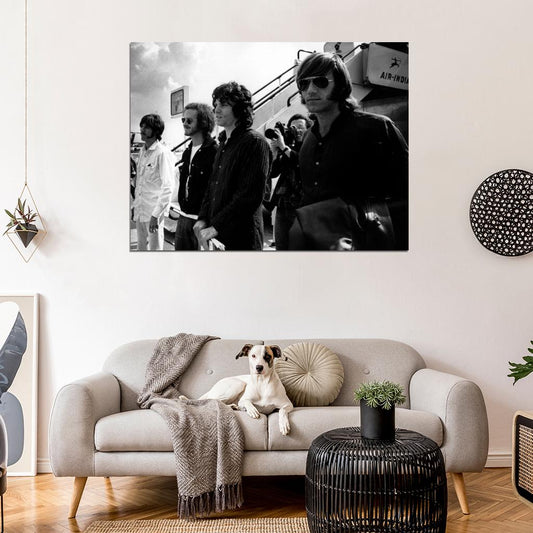 The Doors Rare BW 1968 Jim Morrison Vintage Rock Band Wall Art Print Poster