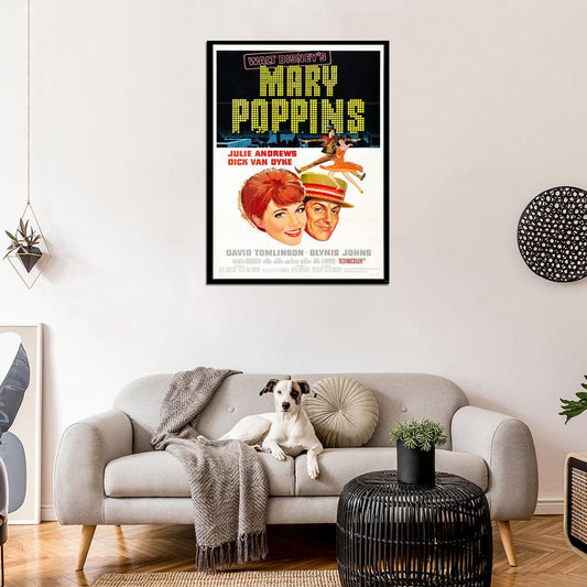 Mary Poppins 1964 Retro Classic Movie Vintage Wall Art Print Poster
