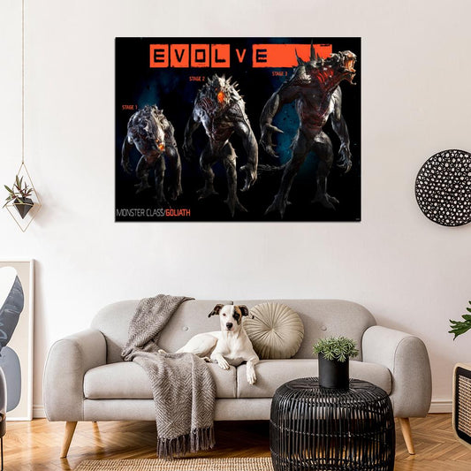 Evolve Characters Monster Goliath Video Game Wall Art Print Poster