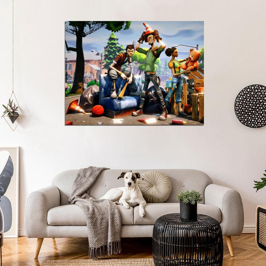 Fortnite Cool Funny Epic Video Game Wall Art Print Poster