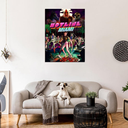Hotline Miami Characters Amazing Video Game Wall Art Print Poster