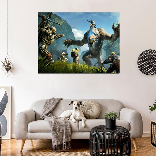 Middle-Earth Shadow Of Mordor Battle Monster Wall Art Print Poster