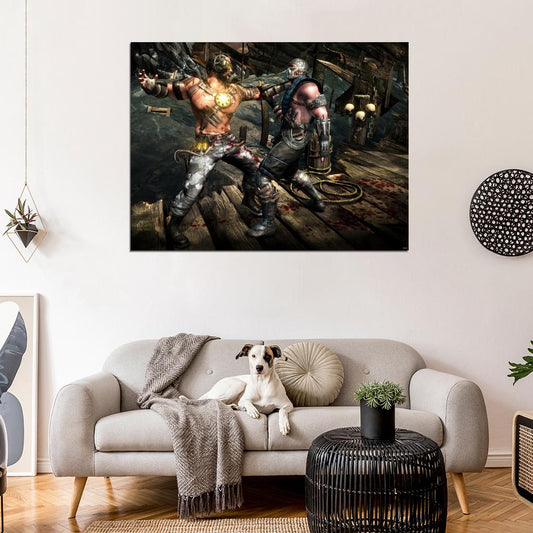 Mortal Kombat X Kano Sub-Zero Fight Video Game Wall Art Print Poster