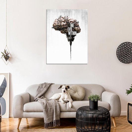 The Evil Within Brain Horror Art Video Game Wall Art Print Poster