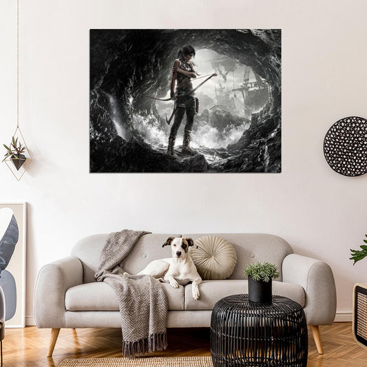 Tomb Raider Rain Storm Awesome Video Game Wall Art Print Poster