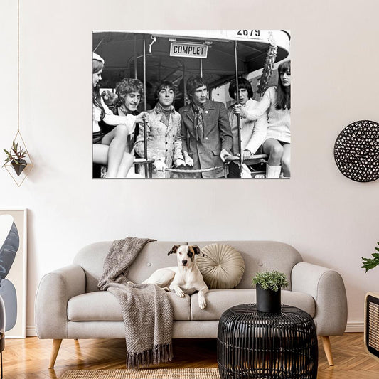 The Who Rock Band Classic Group BW Wall Art Print Poster