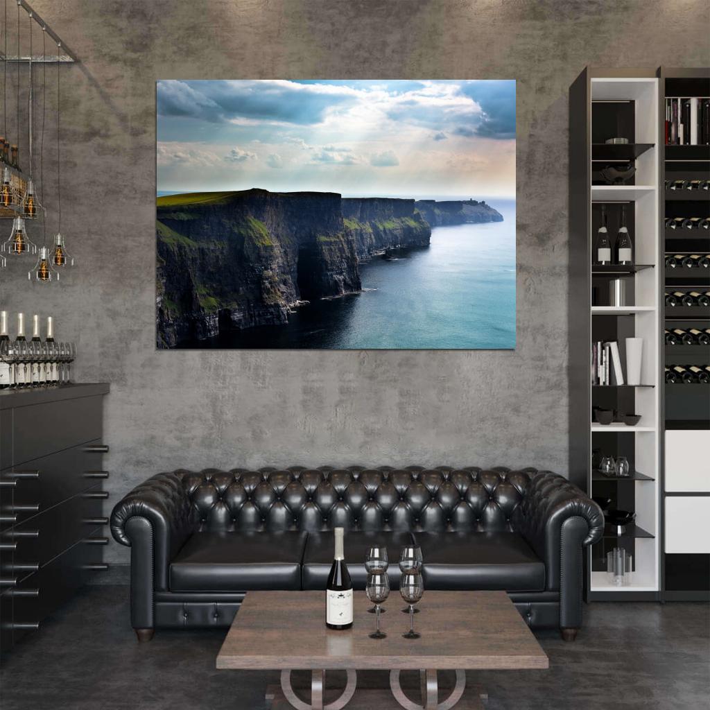 Сliffs Rock Beautiful Ocean Sea Ireland Nature Wall Decor Room Print Poster