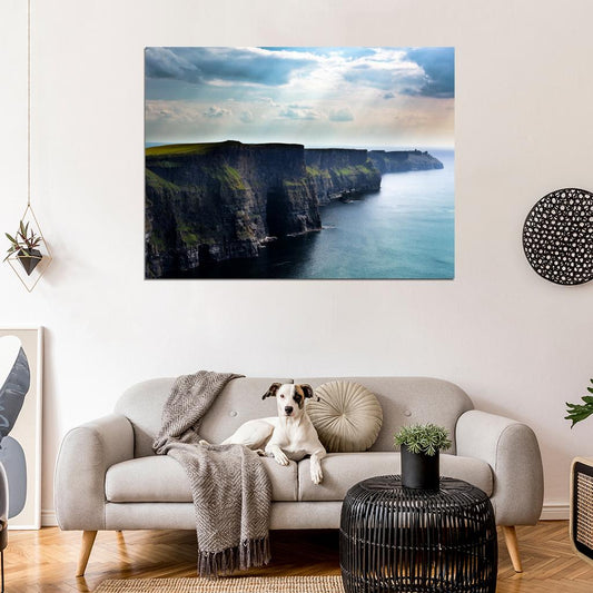Сliffs Rock Beautiful Ocean Sea Ireland Nature Wall Decor Room Print Poster