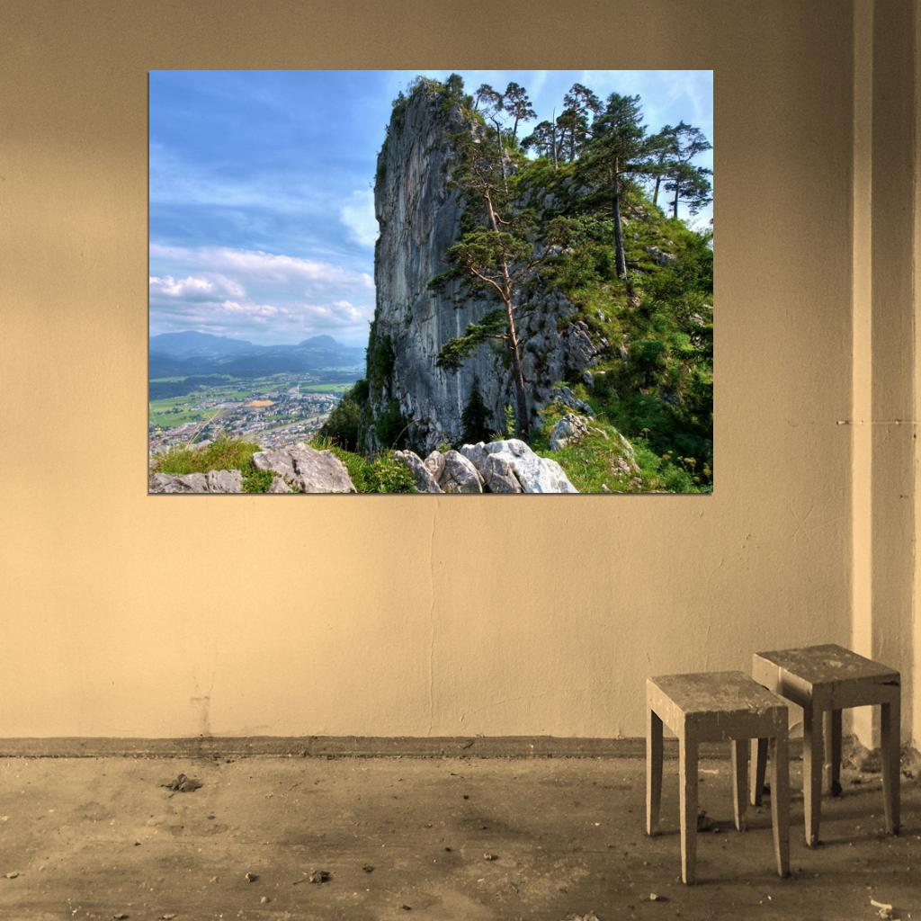 Сliffs Austrian Alps Beautiful Mountain Nature Wall Decor Room Print Poster