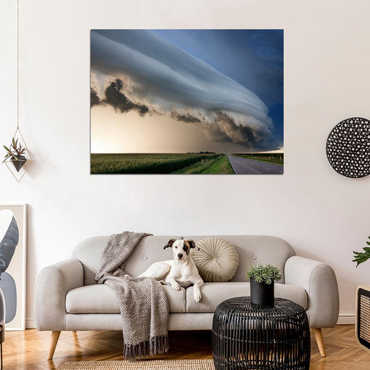 Awesome Clouds Storm Tornado Cyclone Nature Wall Decor Room Print Poster
