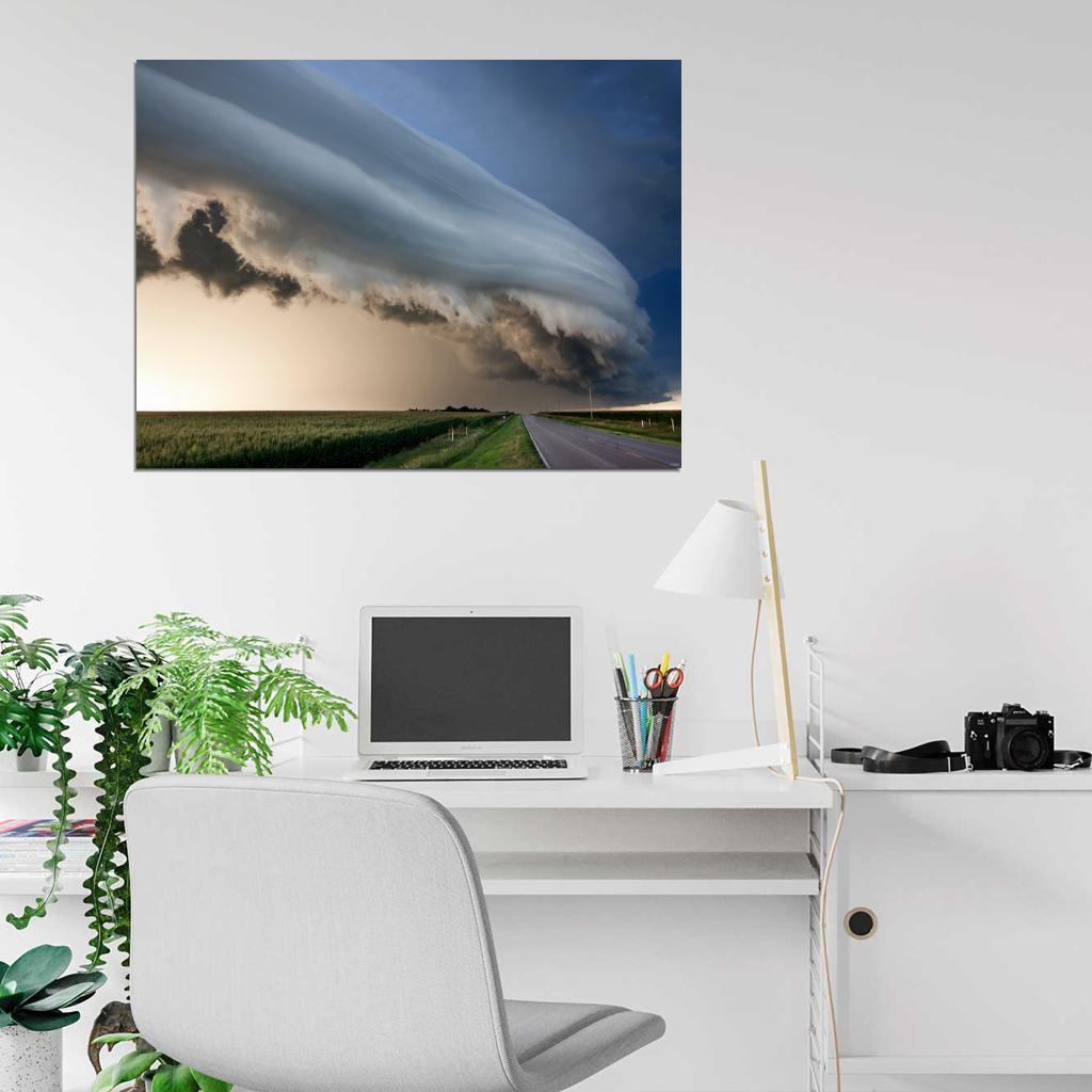 Awesome Clouds Storm Tornado Cyclone Nature Wall Decor Room Print Poster
