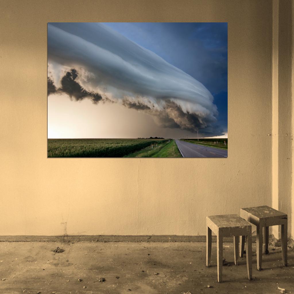 Awesome Clouds Storm Tornado Cyclone Nature Wall Decor Room Print Poster