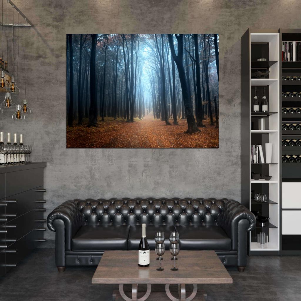 Forest Trees Autumn Fall Beautiful Nature Wall Decor Room Print Poster